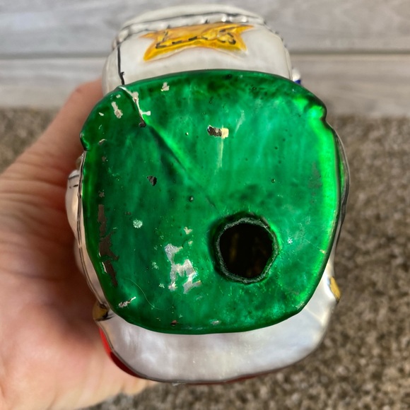 Large Hand Blown Glass Golf Bag Christmas Tree Ornament Crystals Golfer Noel - Picture 9 of 9